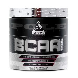 Pole Nutrition BCAA Stroke Endurance, Recovery, and Hydration | 2G Citrulline Malate, 2.5G Glutamine | 30 Servings, 420g - Watermelon Flavor